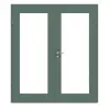 CLASSEN drzwi dwuskrzydłowe rama 5.6 Uni Green folia dekoracyjna z wycięciem na szybę z ościeżnicą