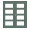 CLASSEN drzwi dwuskrzydłowe rama 5.7 Uni Green folia dekoracyjna z przeszkleniem w zestawie z ościeżnicą