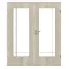 CLASSEN drzwi dwuskrzydłowe szkło M4 Kendal dąb CPL z przeszkleniem (szprosy) z ościeżnicą