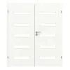 CLASSEN drzwi dwuskrzydłowe Century M7 biały Primo z przeszkleniem z ościeżnicą