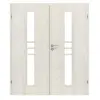 CLASSEN drzwi 2-skrzydłowe Demeter M1 jesion biały 3D Look z przeszkleniem w zestawie z ościeżnicą