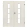 CLASSEN drzwi dwuskrzydłowe Demeter M4 jesion biały 3D Look z przeszkleniem i ościeżnicą
