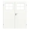 CLASSEN drzwi dwuskrzydłowe Natura LA 1/3 biały Primo z ościeżnicą z przeszkleniem