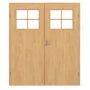 CLASSEN drzwi dwuskrzydłowe Natura LA 1/3 dąb olejowane 3D Look w zestawie z ościeżnicą z przeszkleniem