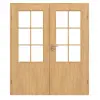 CLASSEN drzwi dwuskrzydłowe Natura LA 2/3 dąb olejowane 3D Look w tym ościeżnica z przeszkleniem