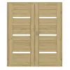 CLASSEN drzwi dwuskrzydłowe Magnetic M8 Riviera dąb 3D Look z przeszkleniem z ościeżnicą