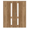Drzwi podwójne Zano M3 Honig Catania folia dekoracyjna z wycięciem na światło i ościeżnicą