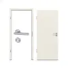 Zestaw drzwi wewnętrznych TG-1 skandynawski świerk bezsęczny szczotkowane, białe, lakierowane drewno lite z ościeżnicą i klamką