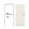 Zestaw drzwi wewnętrzne TG-1 wzdłuż skandynawski świerk bezsęczny szczotkowane, białe, lakierowane drewno lite z ościeżnicą i klamką