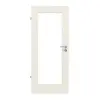 Drzwi wewnętrzne TM-12 świerk skandynawski bezsęczny szczotkowane, białe, lakierowane drewno lite