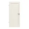 Drzwi wewnętrzne TE-1 świerk skandynawski bezsęczny szczotkowane, białe, lakierowane drewno lite