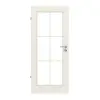 Drzwi wewnętrzne TE-15 świerk skandynawski bezsęczny szczotkowane, białe, lakierowane drewno lite