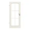 Drzwi wewnętrzne TE-20 Świerk skandynawski bezsęczny szczotkowane, białe, lakierowane drewno lite