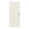 Drzwi wewnętrzne TM-10 Świerk skandynawski bezsęczny szczotkowane, białe, lakierowane drewno lite