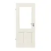 Drzwi wewnętrzne TM-21 świerk skandynawski bezsęczny szczotkowane, białe, lakierowane drewno lite