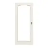 Drzwi przesuwne TE-19 Świerk skandynawski bezsęczny szczotkowane, białe, lakierowane drewno lite