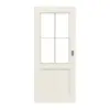 Drzwi przesuwne TE-24 świerk skandynawski bezsęczny szczotkowane, białe, lakierowane drewno lite