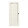 Drzwi przesuwne TM-10 świerk skandynawski bezsęczny szczotkowane, białe, lakierowane drewno lite