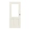 Drzwi przesuwne TM-21 Świerk skandynawski bezsęczny szczotkowane, białe, lakierowane drewno lite