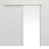 System drzwi przesuwnych naścienny nordycki Świerk bezsęczny szczotkowane, białe, lakierowane drewno lite