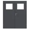 CLASSEN drzwi dwuskrzydłowe Natura HK M2 Grafit RAL 7024 CPL z przeszkleniem i ościeżnicą