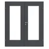 CLASSEN drzwi dwuskrzydłowe Natura HK M4 Grafit RAL 7024 CPL z przeszkleniem i ościeżnicą