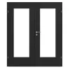 CLASSEN drzwi dwuskrzydłowe Natura HK M4 Uni Black Iridium z przeszkleniem i ościeżnicą