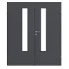 CLASSEN drzwi dwuskrzydłowe Natura HK M5 grafit RAL 7024 CPL z przeszkleniem i ościeżnicą