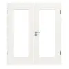 LEBO drzwi dwuskrzydłowe Lacuna 10 biały lakier z przeszkleniem 1 LA z ościeżnicą