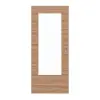 LEBO drzwi przesuwne buk twardzielowy matowy Cross fornirowane drewnem naturalnym z przeszkleniem 1 LA 16-40