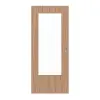 LEBO drzwi przesuwne buk twardzielowy matowy fornirowane drewnem naturalnym z przeszkleniem 1 LA 16-40