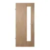 JELD-WEN drzwi wewnętrzne dąb rustykalny Optima DuriTop CPL z przeszkleniem LÖ-62 po stronie zamka