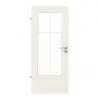 JELD-WEN drzwi wewnętrzne biel Uni Optima DuriTop CPL z przeszkleniem LÖ-23 rama szprosowa 6 listew