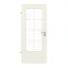 JELD-WEN drzwi wewnętrzne biel Uni Optima DuriTop CPL z przeszkleniem LÖ-23 rama szprosowa 8 listew