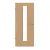 JELD-WEN drzwi wewnętrzne dąb Living Optima układ pionowy fornirowane drewnem naturalnym z przeszkleniem LÖ-62 pośrodku