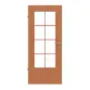 JELD-WEN drzwi wewnętrzne buk Living układ pionowy Optima fornirowane drewnem naturalnym z przeszkleniem LÖ-23 rama szprosowa 8 paneli