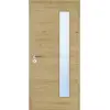 JELD-WEN drzwi wewnętrzne europejski dąb sękaty układ poprzeczny Living Optima okleina fornirowane drewnem naturalnym z lekkim przeszkleniem LÖ-62 po stronie zawiasowej