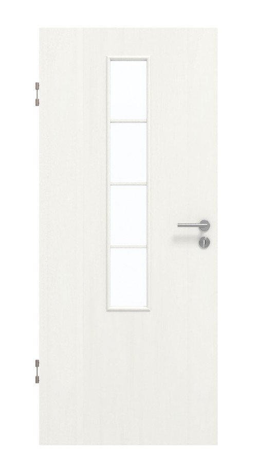 GARANT drzwi pokojowe Authentic Bianco GCK08 z przeszkleniem LA-5 pośrodku, szpros SP10