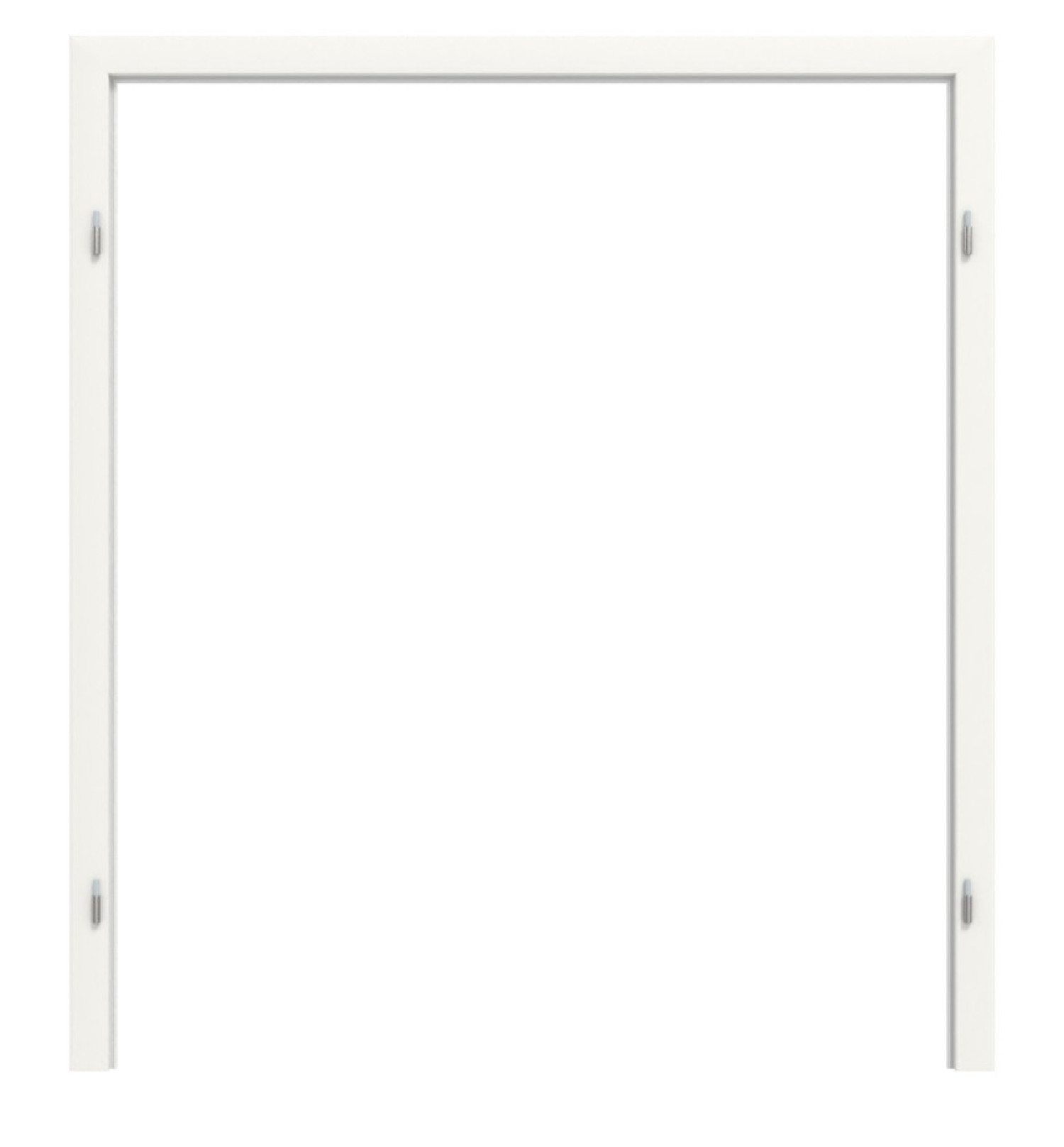 Front view of Smooth Premium White Lacquer Frame RAL 9016 for Double Leaf Doors