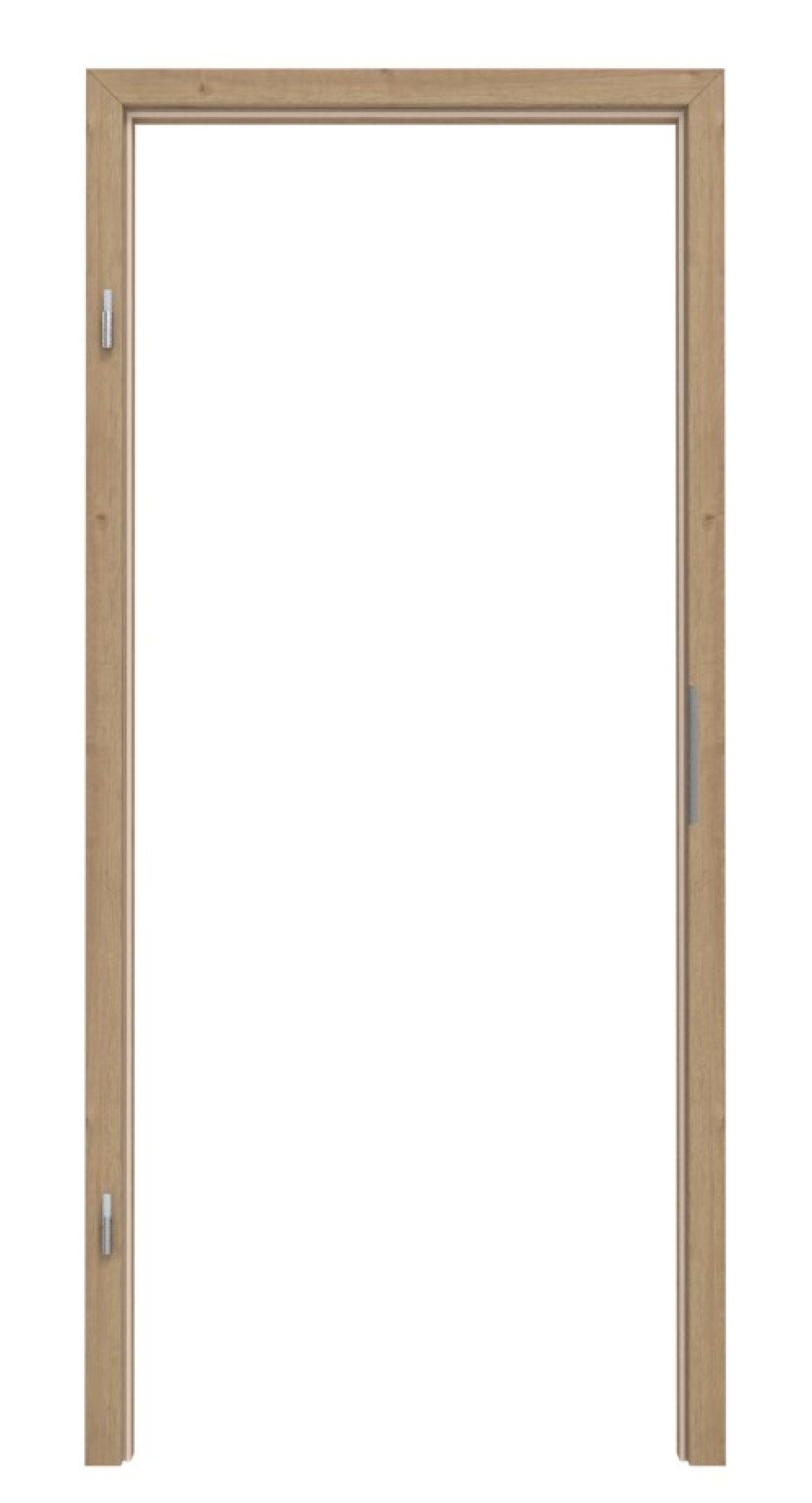 TEUTO Ramka blokowa do drzwi wejściowych mieszkań Autentyczny dąb z rysami CPL z zaokrąglonym brzegiem