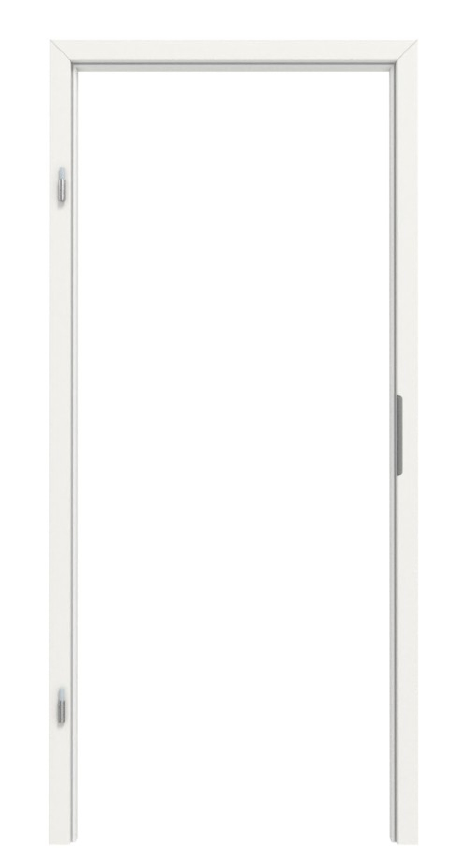 Widok frontowy ramy blokowej TEUTO biała lakier 9016 z okrągłym brzegiem