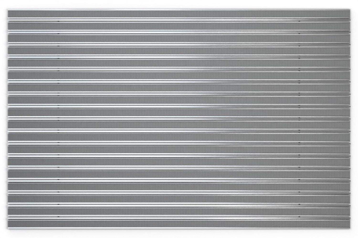 Widok z góry na matę aluminiową KLASSIK Safe R02V szara / listwa przeciw zarysowaniom - Entrada