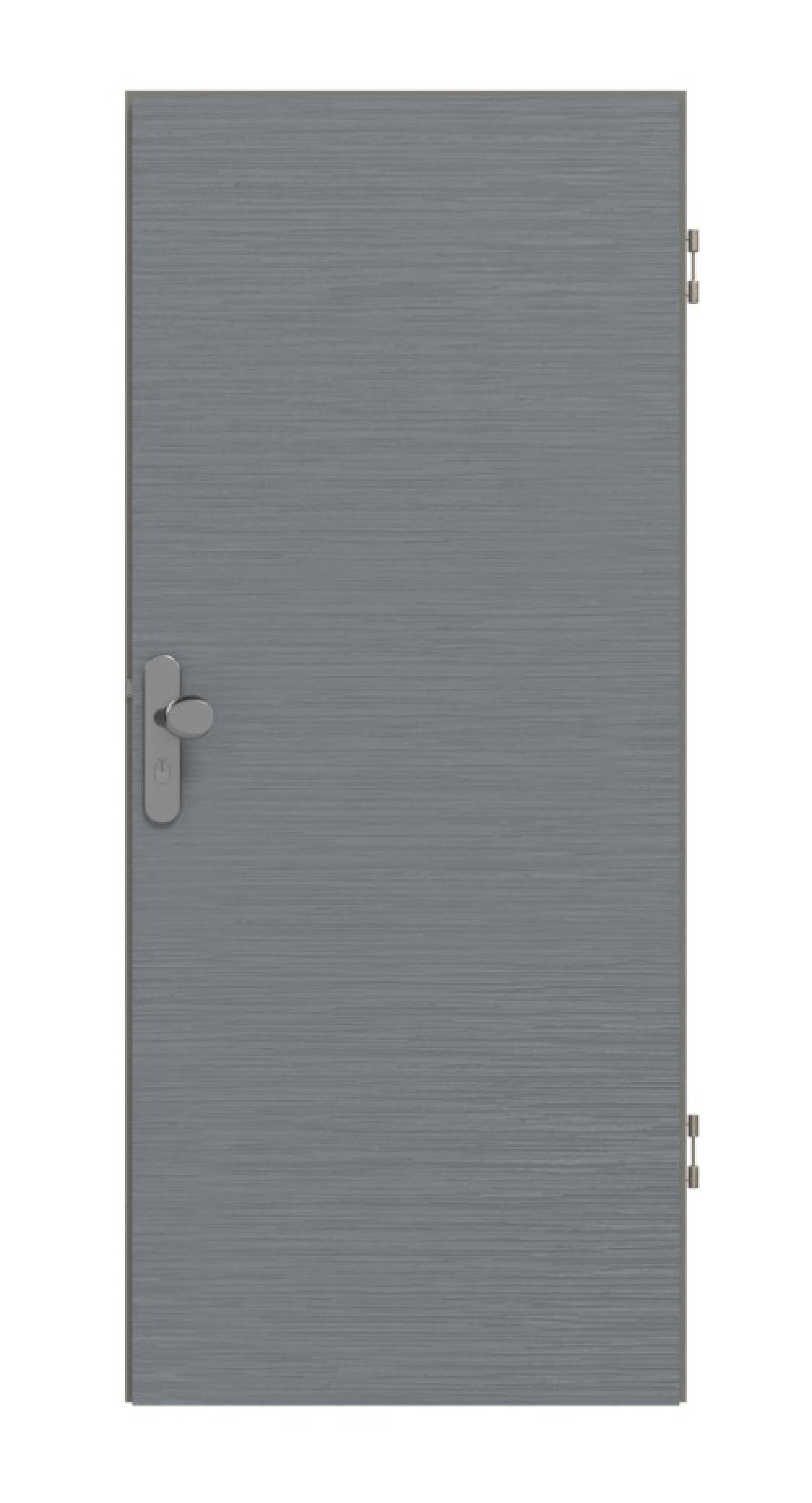 Front view of Structured Hygge Grey Basic Apartment Entrance Door - Huga