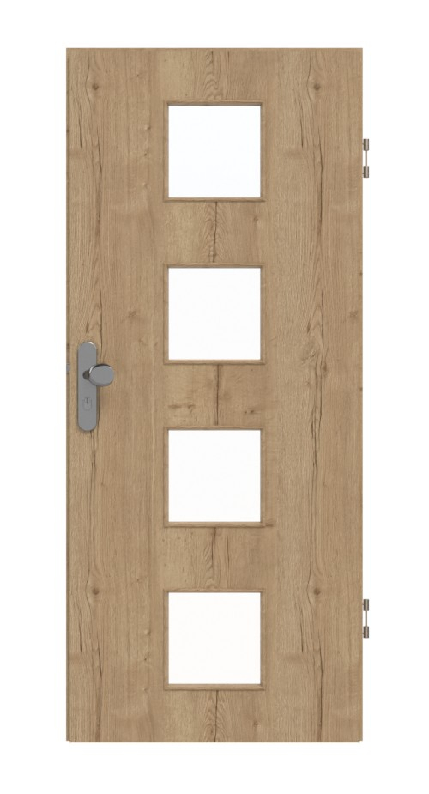 GARANT Drzwi wejściowe do mieszkania Authentic Dąb szczelinowy CePaL z przeszkleniem LA-10