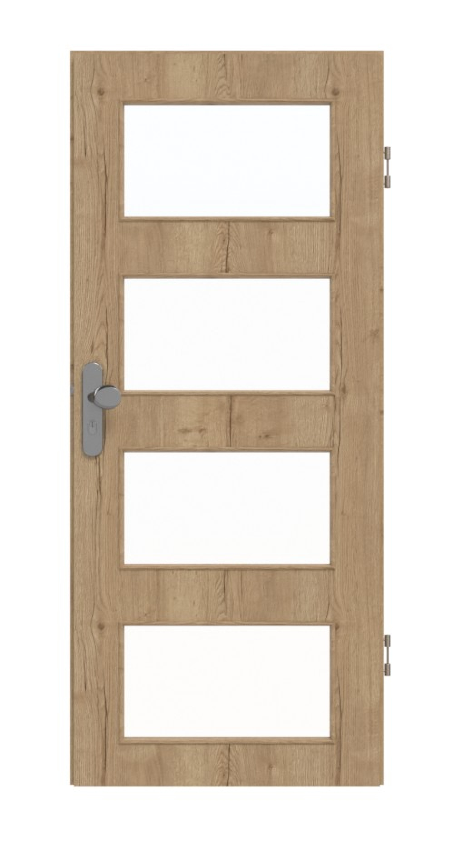 GARANT Drzwi wejściowe do mieszkania Authentic Dąb szczelinowy CePaL z przeszkleniem LA-11