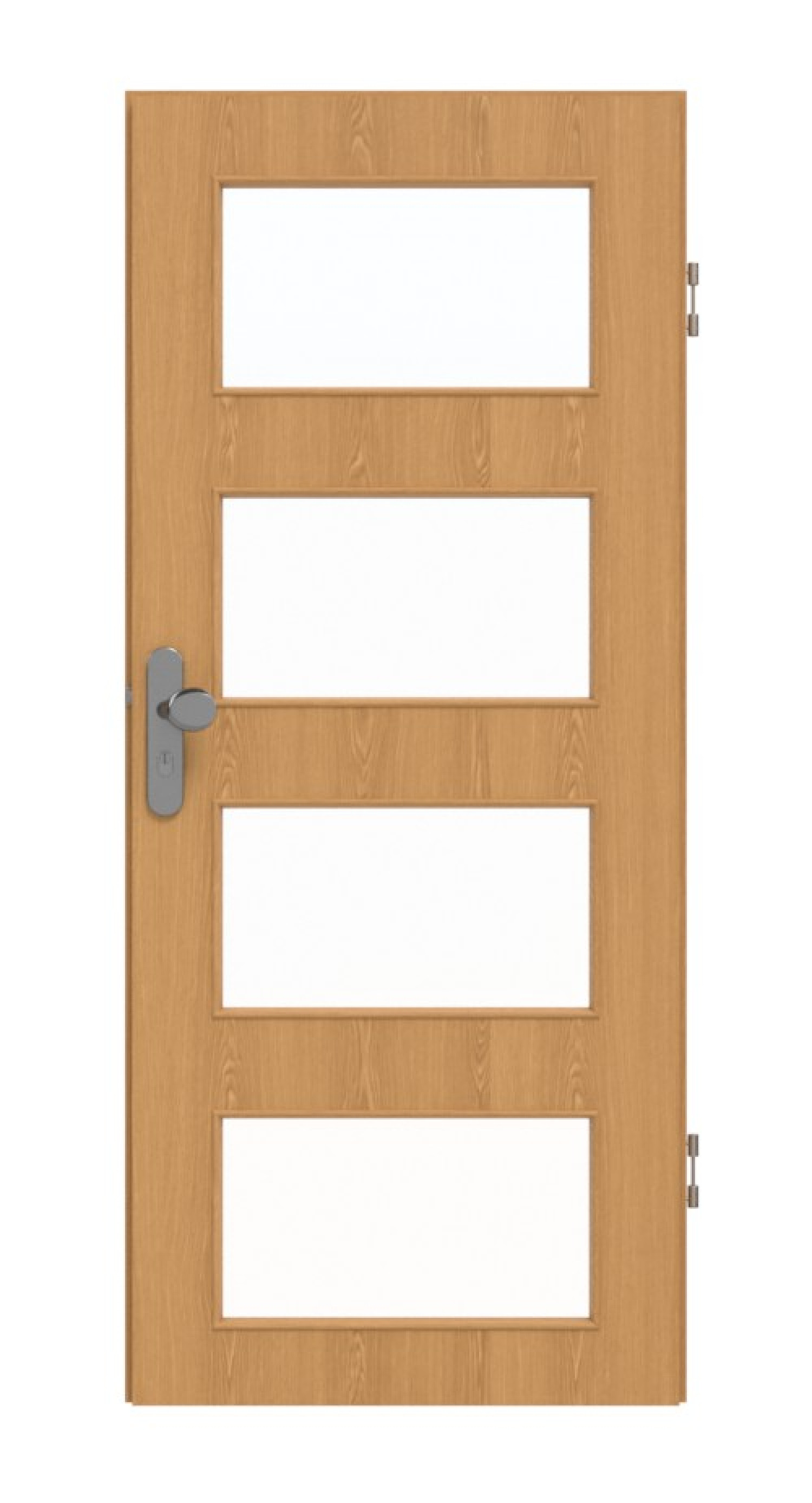 GARANT Drzwi wejściowe do mieszkania Dąb Premium CePaL z przeszkleniem LA-11