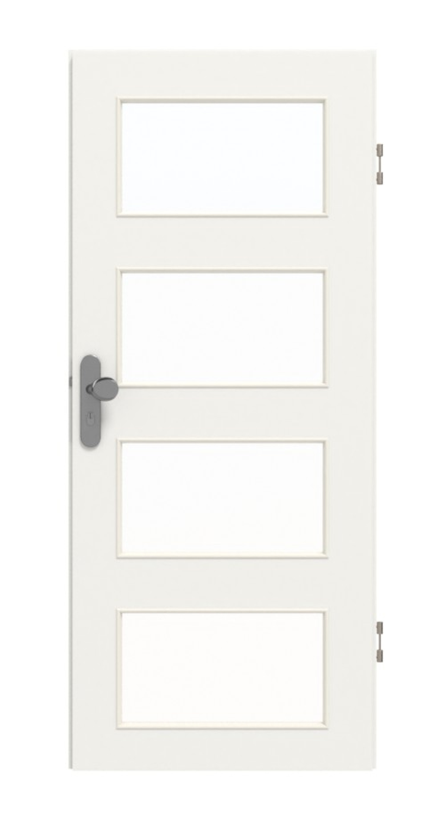 DRZWI WEJŚCIOWE GARANT BIAŁY LAKIER 9016 z przeszkleniem LA-11