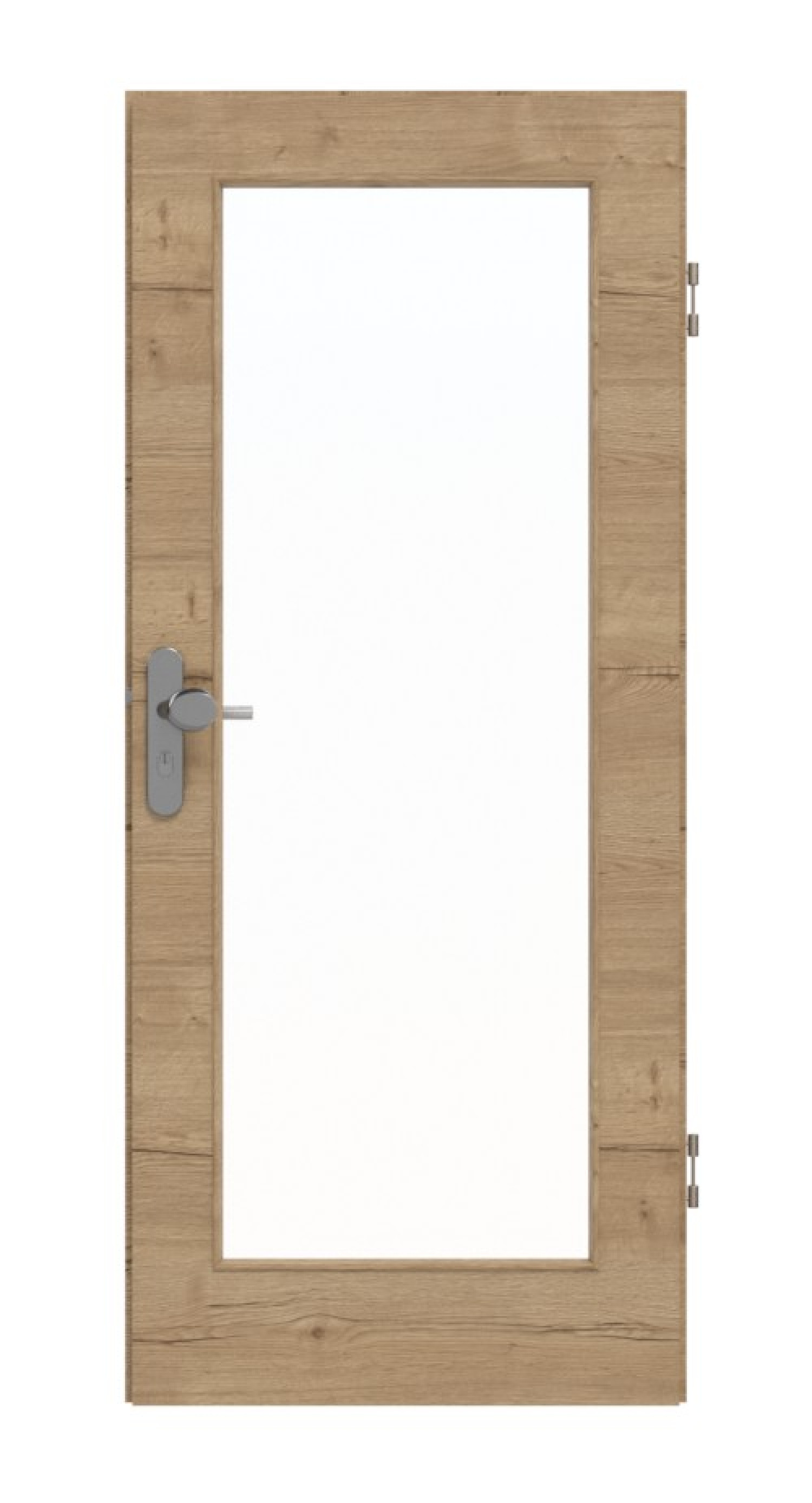 GARANT Drzwi wejściowe do mieszkania Układ poprzeczny Authentic Dąb szczelinowy CePaL z przeszkleniem LA-2
