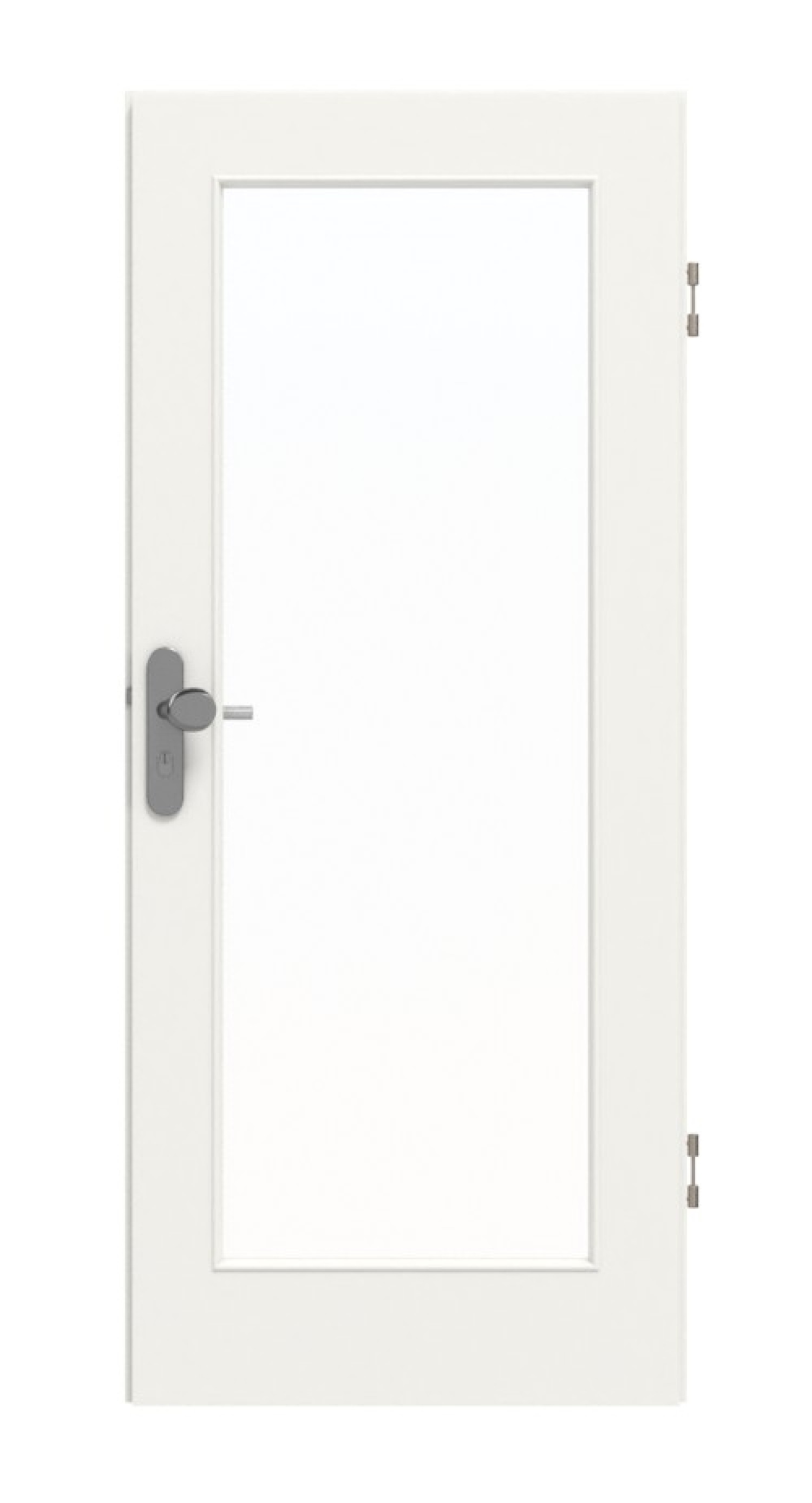 GARANT drzwi wejściowe do mieszkania białe lakierowane 9016 z przeszkleniem LA-2