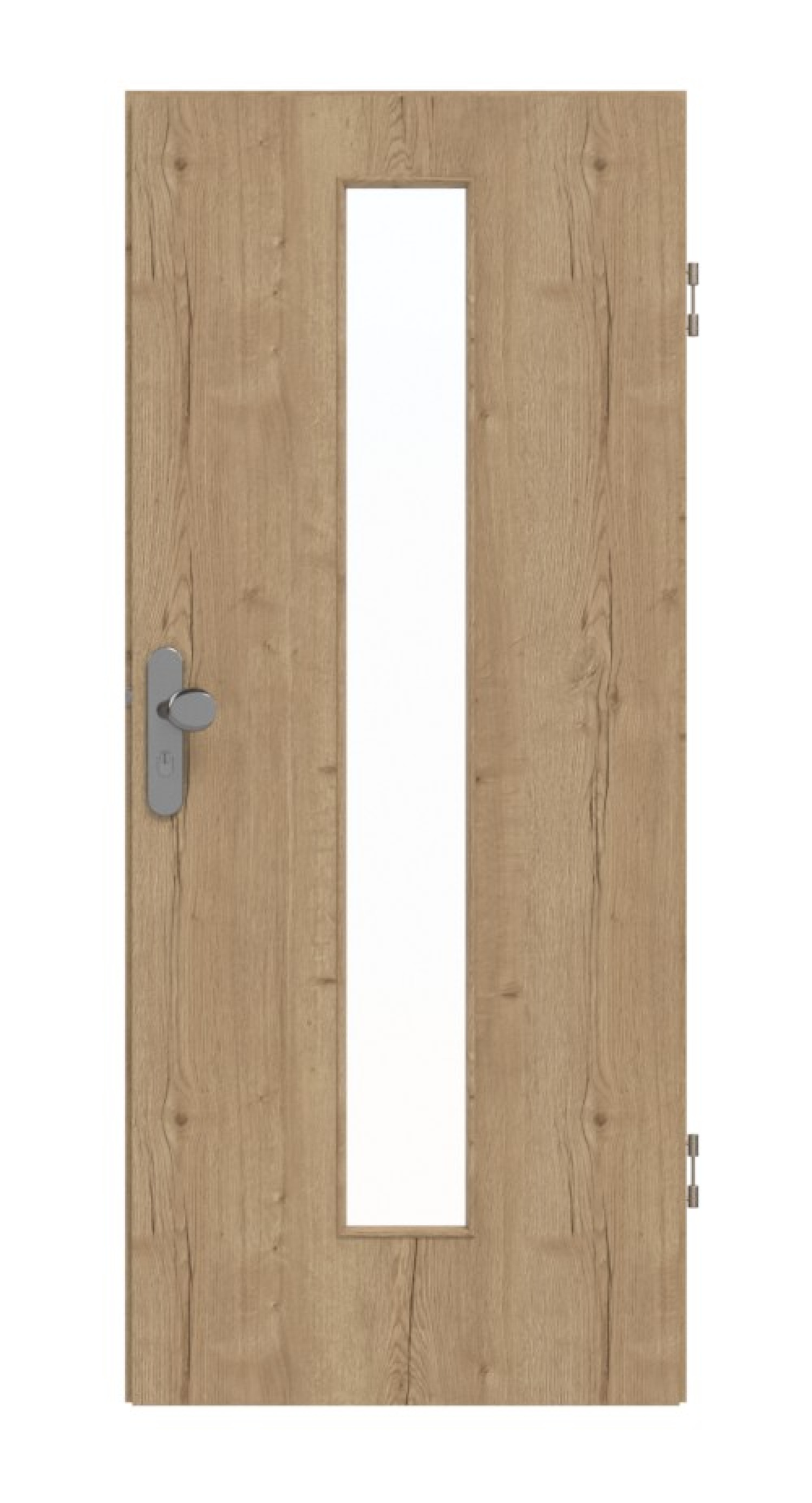 GARANT Drzwi wejściowe do mieszkania Authentic Dąb szczelinowy CePaL z przeszkleniem LA-4 centralnie
